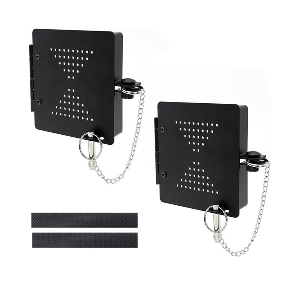 Dleadar RV Bumper Covers for 4 Inch Square Bumpers 2 Pack Black Durable Metal Protection for Sewer Hose RV Accessories