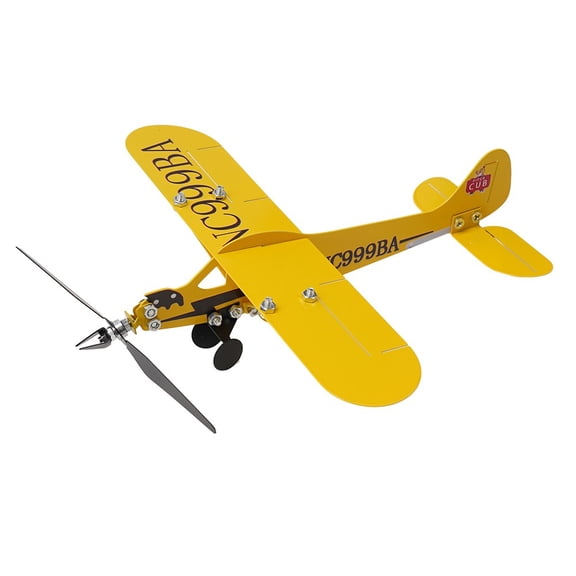 Dleader Weather Vane Wind Direction Compass--Piper J3 Airplane Weathervane Home Decor
