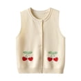 thumbnail image 1 of Dlentnea Girls Cardigan Sweater Vest Knitted Button down Soft School Uniform Sleveeless Waistcoat Vests, 1 of 8