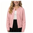 thumbnail image 1 of Dlentnea Girls Cardigan Sweaters Button down Long Sleeve Knit Casual School Uniform Lightweight Cardigans, 1 of 8