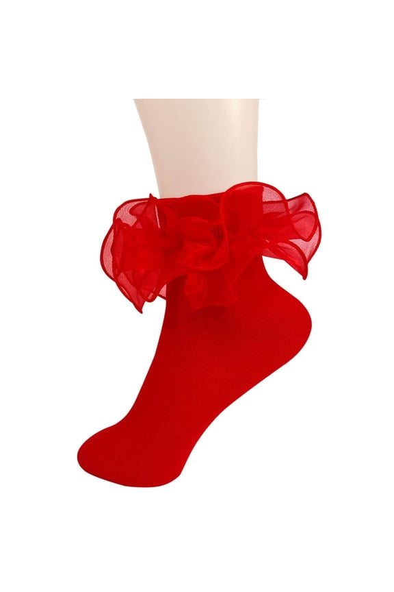 Girls Ruffle Socks Toddler Dress Lace Ruffles Party Crew Sock Little Kids School Uniform Cute Clothes