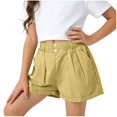 thumbnail image 1 of Dlentnea Girls Shorts Elastic Waist Kids School Uniform Summer Casual Running Lightweight Short with Pockets, 1 of 6