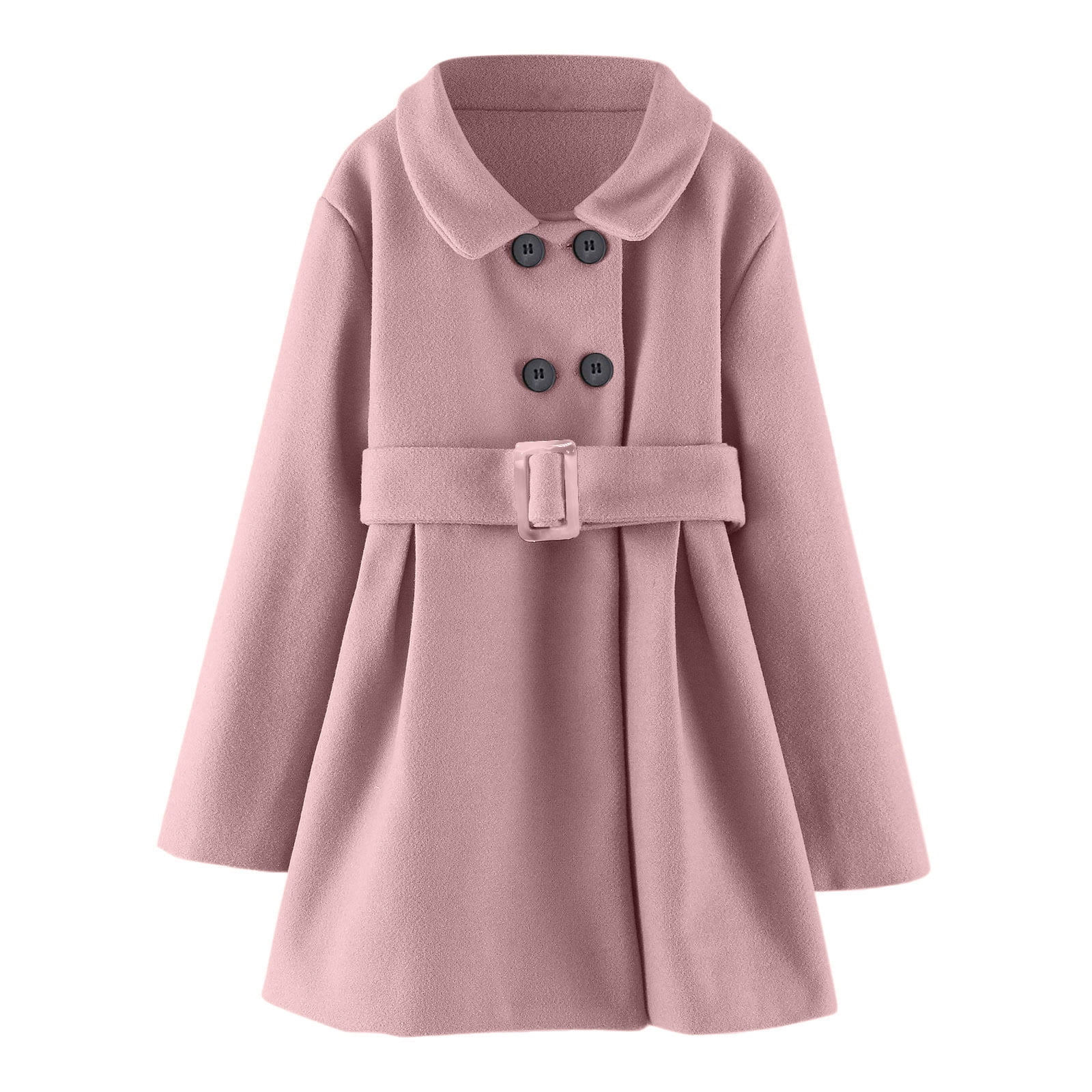 Dllmjing 2024 Casual Fall Coats For Girls Toddler Winter Windproof Warm Fleece Jacket Outerwear Coat
