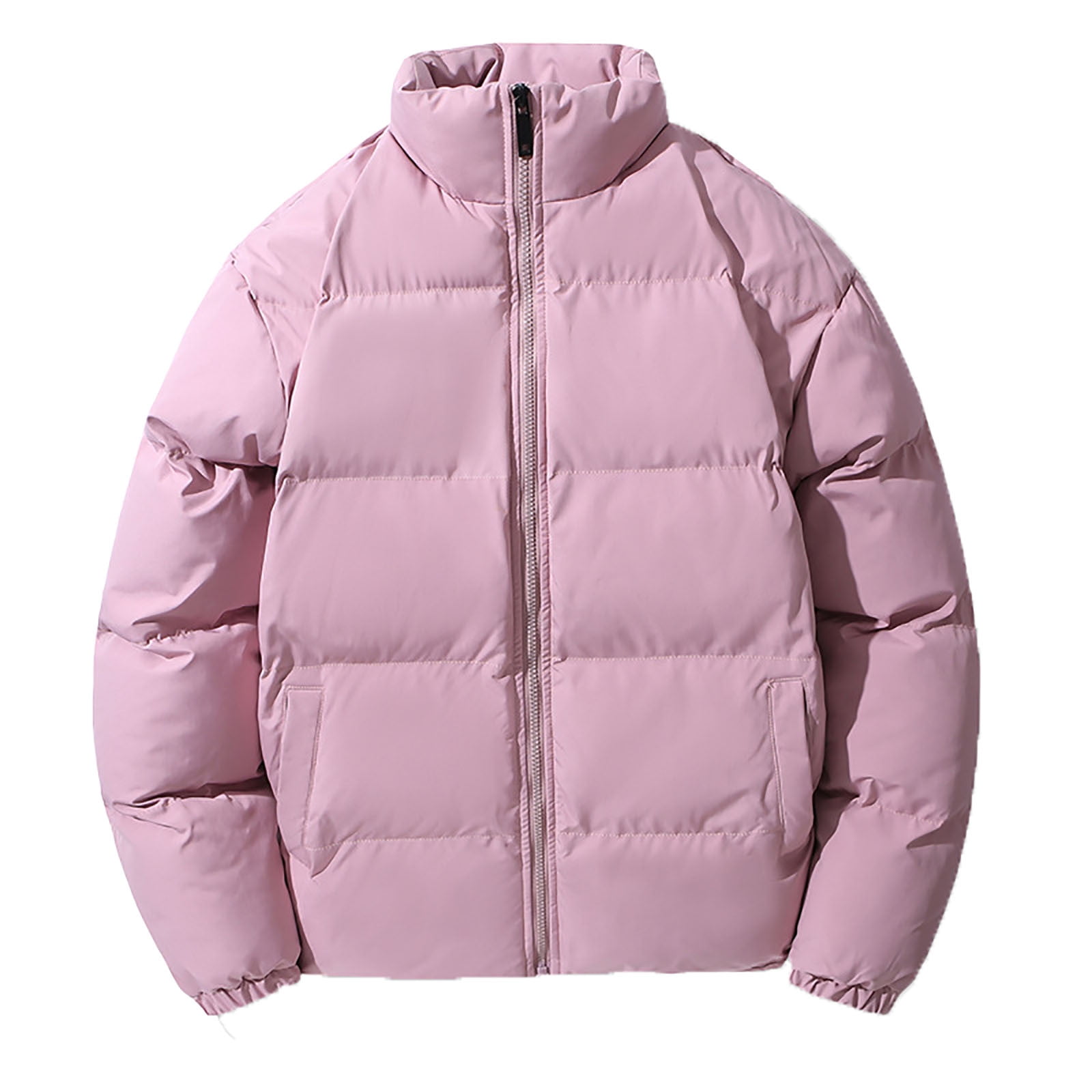 Dllmjing 2024 Men's Comfort Outdoor Down Coats No Hat StandUp Collar