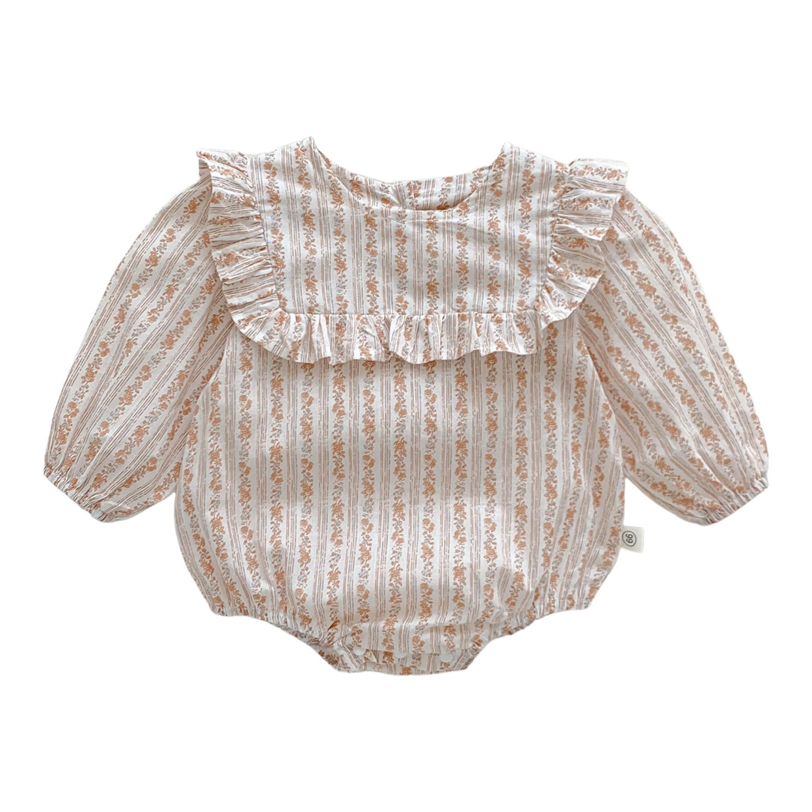 Dllmjing Baby Girls Boys Bodysuit Baby Romper Infant Long Sleeve Floral