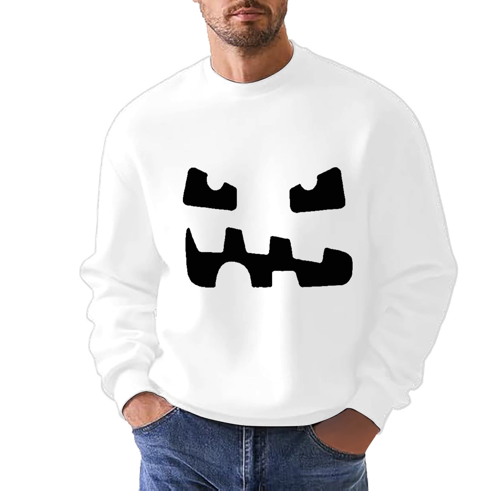 Dllmjing Hoodlesss For Men Sweatshirt Halloween Fashion Casual Part 3D