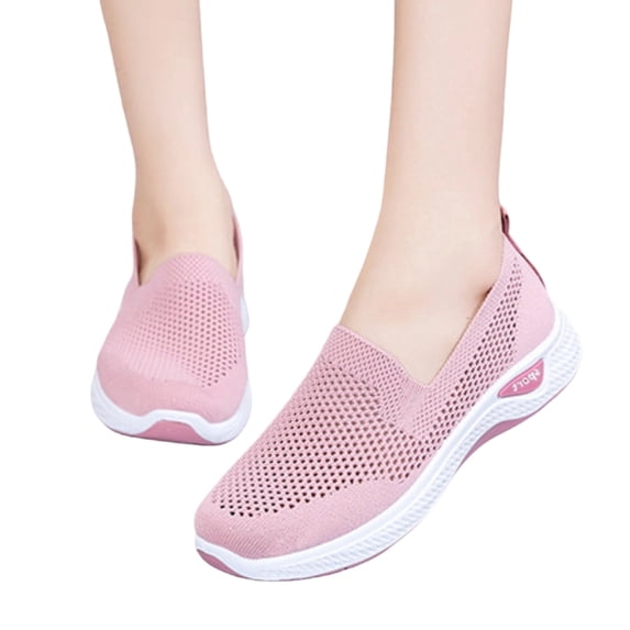 Dlongli Women Slip On Walking Shoes Mesh Breathable Arch Support Casual Shoes Lightweight Comfort Sneakers for Ladies