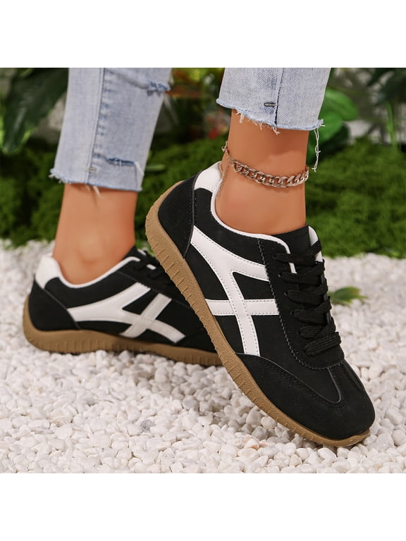 Unisex Retro Sneaker for Men Women Walking Shoe | Lace Up Low Profile Trainer Sneakers Lightweight Comfortable Non Slip Shoes