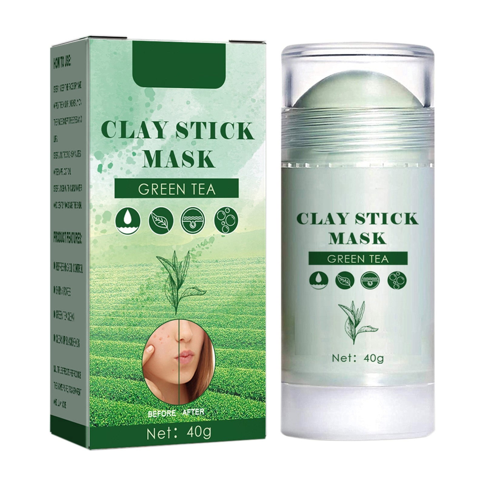 Dlrvadru Facial Mask Green Tea Mask for Deep skin Cleansing Apply Mask