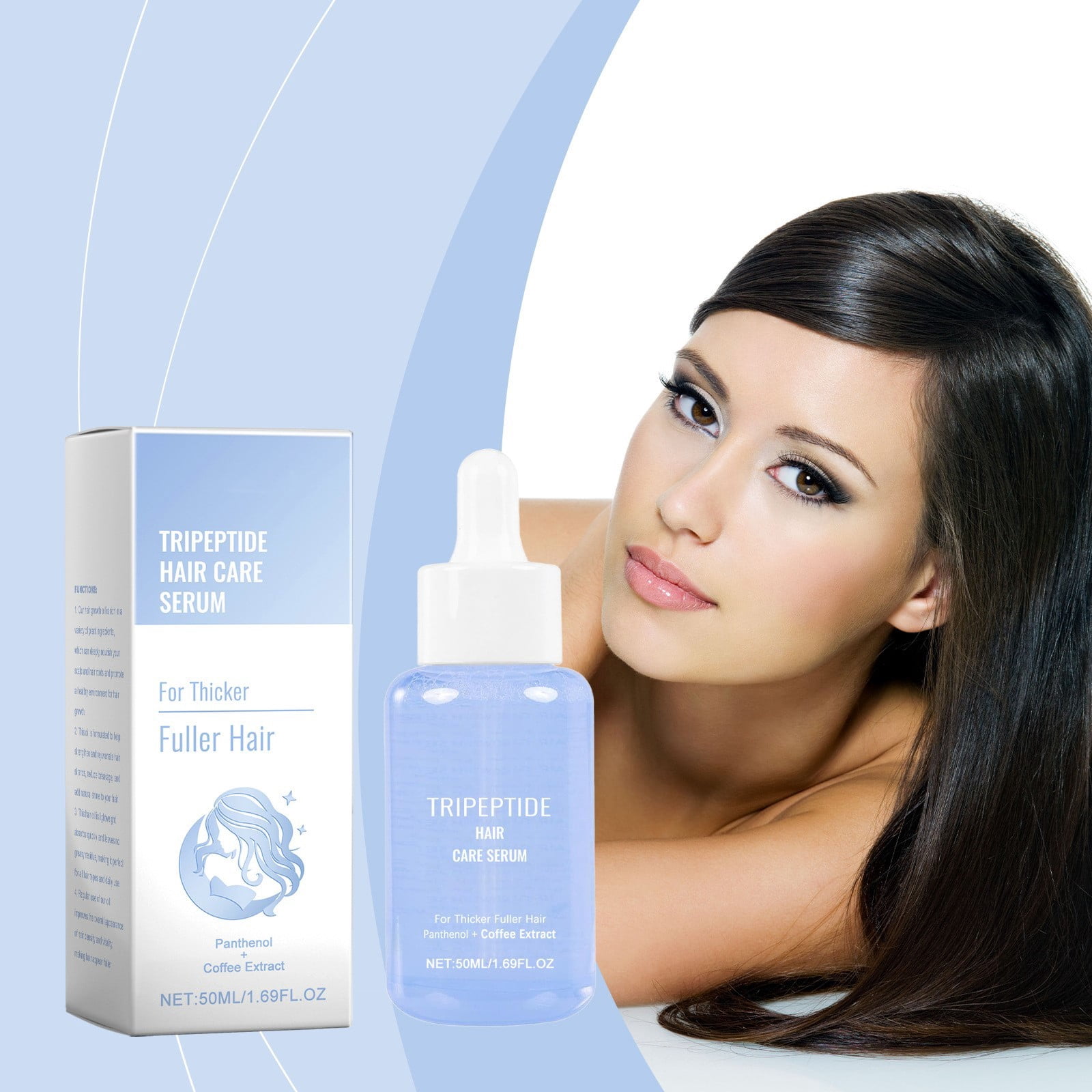 Dlrvadru Hair Serum Boost Therapy Tripeptide Hair Density Serum.For Thicker,Fuller Hair. Anti-Hair Loss Shedding,Lightweight Scalp Treatment with Biotin Caffeine for Volume Restoration 50ml