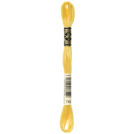 DMC 6-Strand Embroidery Cotton 8.7yd-Medium Yellow