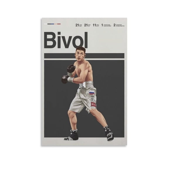 Dmitry Bivol Boxing Poster Artworks Picture Print Poster Wall Art Painting Canvas Gift Decor Home Posters Decorative 16x24inch(40x60cm)