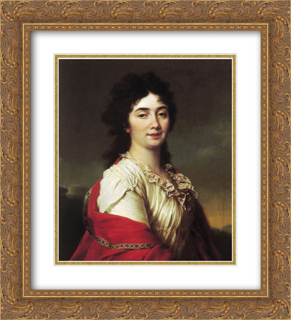 Dmitry Levitzky 2x Matted 20x24 Gold Ornate Framed Art Print 'Portrait of Anna Stepanovna Protassova, the former maid of honor of Catherine II'