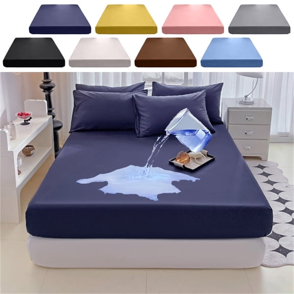 Dmlomu Queen Size Mattress Protector, All-Around Elastic Machine Washable Twin Sheets, Anti-Slip Deep Pocket Fitted Sheet for Bedroom Dorm Use, 63x78.7in