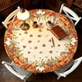 thumbnail image 1 of Dmlomu Thanksgiving Round Table Cloth, 47in Waterproof Table Cover, Wipeable No-Wash Fall Decorations for Home Dining Table Decor Holiday Party, 1 of 6