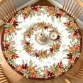 thumbnail image 1 of Dmlomu Thanksgiving Round Table Cloth, 47in Waterproof Table Cover, Wipeable No-Wash Fall Decorations for Home Dining Table Decor Holiday Party, 1 of 6