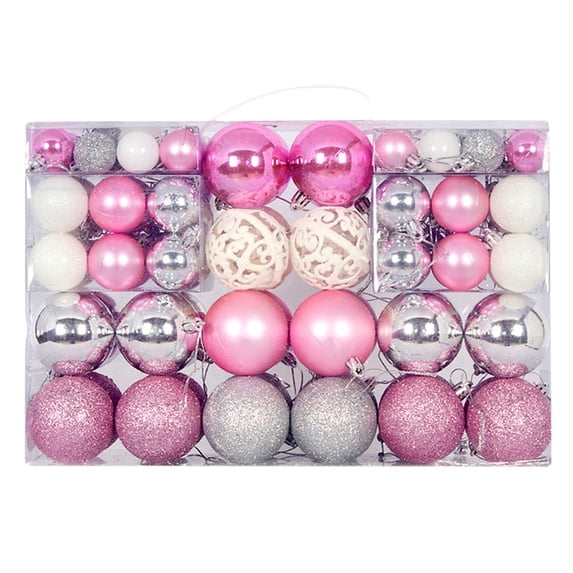 Dmlowu 100pcs Christmas Balls Ornaments for Xmas Tree - Shatterproof Christmas Ornaments for Holiday Party Wedding Christmas Tree Decocrations, Fashion Hanging Christmas Ornaments Set