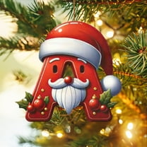 Dmlowu 26 Letter Christmas Ornaments for Christmas Tree - Initial Letter Christmas Tree Ornaments, Winter Christmas Decorations for Holiday Party Decor, DIY Holiday Name Pendant