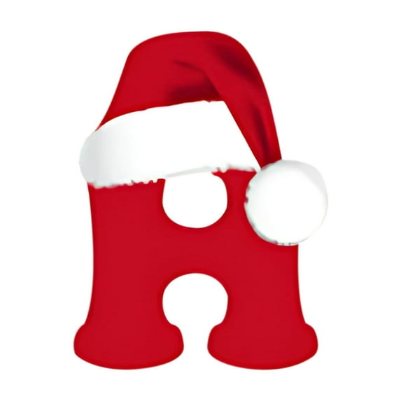 Dmlowu 26 Letter Christmas Tree Ornaments for Xmas Tree - DIY Christmas Ornaments with Santa Hat, Lightweight Christmas Decorations Pendant for Holiday Party, Santa Hats Hanging Decor