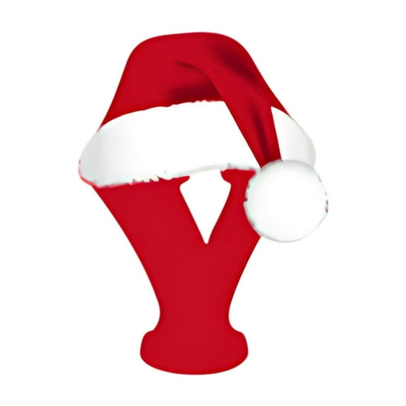 Dmlowu 26 Letter Christmas Tree Ornaments for Xmas Tree - DIY Christmas Ornaments with Santa Hat, Lightweight Christmas Decorations Pendant for Holiday Party, Santa Hats Hanging Decor