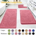 thumbnail image 1 of Dmlowu 3 Piece Bathroom Rugs Set, Extra Thick Plush Bath Mat Non-Slip, Soft Absorbent Washable Rugs for Bathroom Laundry Room Floor, 15.7" x 31.4", 1 of 8