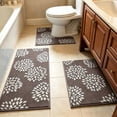 thumbnail image 1 of Dmlowu 3 Piece Bathroom Rugs Set, Thick Plush Bath Mat Non-Slip, Soft Absorbent Washable Rugs for Bathroom Laundry Room Floor, 15.7" x 31.4", 1 of 6