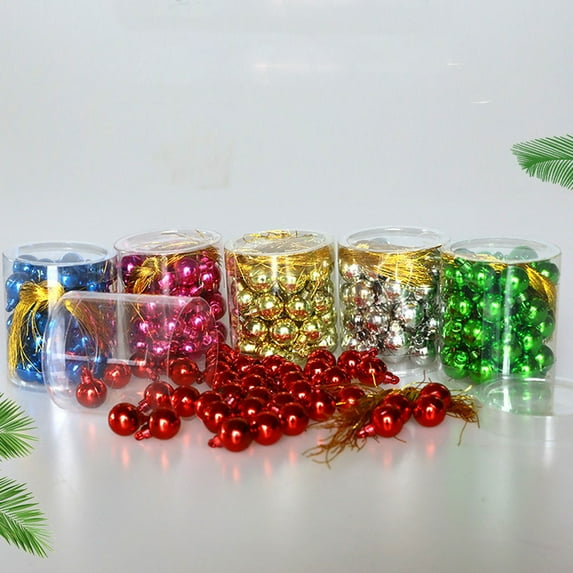 Dmlowu 40pcs Christmas Balls Ornaments - Shatterproof Christmas Ornaments for Holiday Party Wedding Christmas Tree Decocrations, 0.5"/15mm Fashion Christmas Ornaments Set