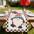 thumbnail image 1 of Dmlowu 4th of July Table Runner, Patriotic Table Cloth with Gnome and Star Pattern, Red White Blue Table Decor for Independence Day Dining, "13 x 35.4", 1 of 6