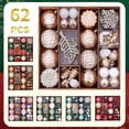 thumbnail image 1 of Dmlowu 62Pcs Shatterproof Christmas Ball Ornaments, Champagne Gold Christmas Ornaments with Snowflake Pinecone Leaf Pendants, Holiday Party Garland Christmas Tree Decorations, 1 of 8