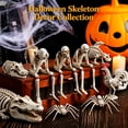 thumbnail image 1 of Dmlowu Animal Skeletons Halloween Decorations, 4x6" Plastic Halloween Skeleton for Home Decor, Spooky Human Skeleton for Halloween Decorations Outdoor & Infoor, White, 1 of 8