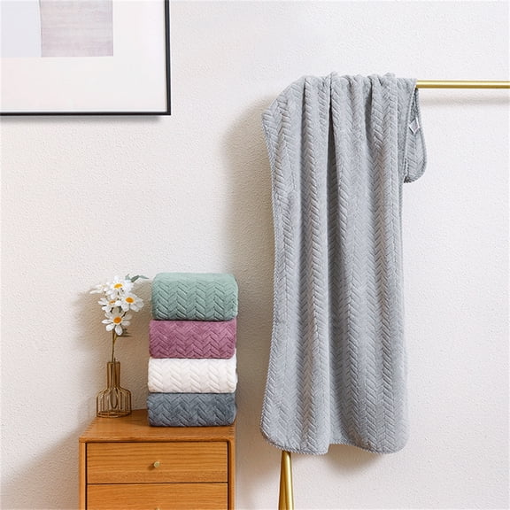 Dmlowu Bath Towels Luxury Soft Hand Towels for Bathroom Highly Absorbent Quicker Dry Bathroom Towels for Home Hotel Gym Travel Camp Pool, 14x30" Comfortable Large Bath Towels, Gray
