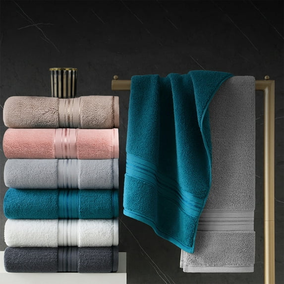 Dmlowu Bath Towels - Soft Absorbent Bathroom Towels Quicker Dry Towels for Bathroom Gym Shower Hotel, Solid Color Cotton Towels 13x29 inch
