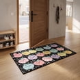 thumbnail image 1 of Dmlowu Bathroom Rugs Macaron Cartoons Printed Bath Mat Multicolor Vintage Bathroom Non Slide Absorbent Door Mat, 1 of 7