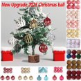 thumbnail image 1 of Dmlowu Christmas Balls Ornaments for Christmas Tree - 2.36"/6cm Shatterproof Hanging Christmas Tree Ornaments Gift for Holiday Wedding Party (1Pack/6pcs), 1 of 7