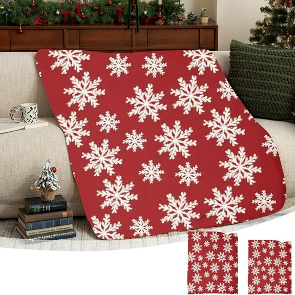 Dmlowu Christmas Blanket - Fluffier Soft Throw Blanket for Couch, Comfortable Christmas Printed Cooling Blanket for Holiday Party Christmas Decorations, 28x39 inch