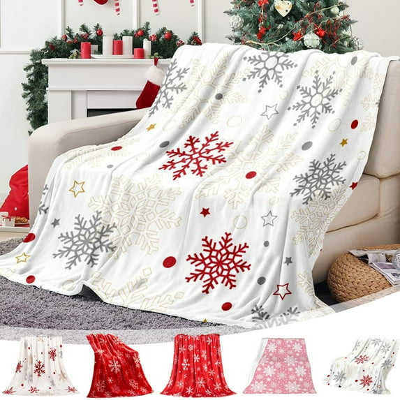 Dmlowu Christmas Blanket - Soft Warm Throw Blanket for Couch, Thickened Cooling Blanket for Holiday Party Christmas Decorations, 39x51 inch Christmas Throw Blanket