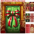 thumbnail image 1 of Dmlowu Christmas Decorations Door Cover - Merry Box Bowknot Christmas Door Cover, Christmas Tree Door Cover, 35x71 inch Christmas Door Covers Present for Holiday Party, 1 of 10