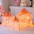 thumbnail image 1 of Dmlowu Christmas Decorations Led Gift Box - Christmas Lights Gift Boxes Set of 3, Light Up Gift Boxes with Lids for Presents Holiday Party Christmas Tree Decorations, 1 of 9