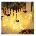 thumbnail image 1 of Dmlowu Christmas Decorations Lighted Gift Box, Pre-Lit Christmas Lights Gift Boxes Set of 3, Light Up Gift Boxes with Lids for Presents Holiday Party Christmas Tree Decorations, 1 of 7
