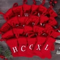 thumbnail image 1 of Dmlowu Christmas Decorations Stockings with Initials, 4" Christmas Tree Decorations Stocking, Red Soft Plush Personalized Christmas Stockings Bulk for Xmas Tree, Holiday, Wedding, Party, 1 of 5