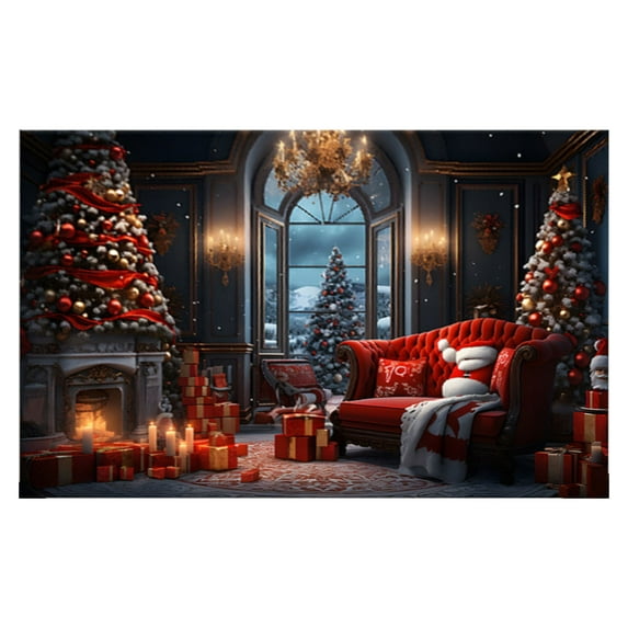 Dmlowu Christmas Doormat - 16x24" Christmas Bathroom Rugs for Xmas Decor, Non Slip Christmas Front Door Mat for Holiday Party Indoor Outdoor Christmas Decorations