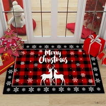 Dmlowu Christmas Doormat, Comfortable Christmas Front Door Mat for Xmas Decor, Luxury Soft Christmas Bathroom Rugs for Indoor Outdoor Decor, Christmas Decorations for Home