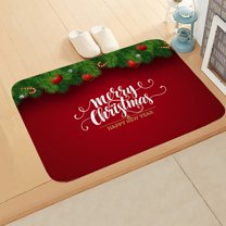 Dmlowu Christmas Doormat - Non Slip Christmas Bathroom Rugs for Xmas Decor, Red Christmas Front Door Mat for Indoor Outdoor Christmas Decorations, 16x24" Christmas Door Mat