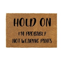 Dmlowu Christmas Doormat, Quicker Dry Christmas Bathroom Rugs, Letter Print Christmas Front Door Mat, Comfortable Rug for Bathroom Bedroom, 18x24" Non Slip Christmas Welcome Mat