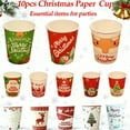 thumbnail image 1 of Dmlowu Christmas Paper Cups - 10pcs Disposable Cups & Coffee Cups for Xmas Decor, Exquisite Christmas Decorations Cups for Xmas Weddings Holiday Party Supplies, 1 of 7