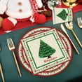 thumbnail image 1 of Dmlowu Christmas Paper Plates and Napkins Set - Christmas Tree Paper Cups, 10pcs ​Disposable Christmas Party Plates and Cups and Napkins Sets for Holiday Party Decor, 1 of 7