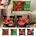 thumbnail image 1 of Dmlowu Christmas Pillow Covers 18x18 - Snowflake Letter Christmas Pillow Covers for Holiday Party, Merry Christmas Throw Pillows Covers for Couch Sofa Bed Home Decor, 1 of 7