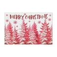 thumbnail image 1 of Dmlowu Christmas Placemats for Dining Table - Insulation Christmas Decorations Placemats, 12x20" Non-Slip Christmas Place Mats for Kitchen Dining Party, Pink Holiday Decor Gifts, 1 of 6
