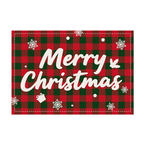 Dmlowu Christmas Placemats for Dining Table - Non-Slip Christmas Decorations Placemats, Heat Proof Christmas Place Mats for Kitchen Dining Holiday Party