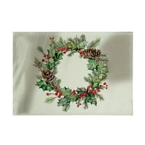 Dmlowu Christmas Placemats - Heat Proof Christmas Place Mats for Dining Table, Non-Slip Table Mats for Party Holiday Decor, Merry Christmas Decorations Placemats